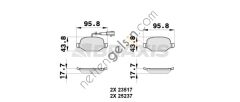 BRAXIS AB0270 ARKA FREN BALATA ALFA ROMEO MITO 0.9 1.4-1.4 TB-1.4 TURBO-1.3 JTDM 1.6JTDM 09/2008=>13=>  ALFA ROMEO BİNEK FREN BALATASI