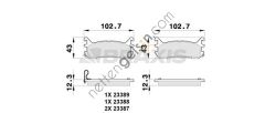 BRAXIS AB0272 ARKA FREN BALATASI MAZDA MX 5 1.6 1.8 98-03  MAZDA BİNEK FREN BALATASI