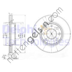 DELPHI BG3568 ON FREN AYNASI HAVALI 1.0-1.2) CORSA C 00>  OPEL BİNEK FREN DİSKİ