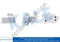 KALE 353365 YAG SOGUTUCU CHEVROLET TRAX OPEL ASTRA H ASTRA J CORSA D MERIVA MOKKA ZAFIRA B  OPEL BİNEK MOTOR YAĞ SOĞUTUCU