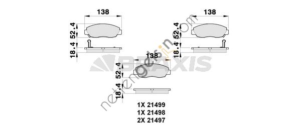 BRAXIS AB0273 ON FREN BALATASI ACCORD 2,0 16V, 2,0I 16V  HONDA BİNEK FREN BALATASI