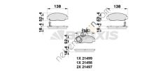 BRAXIS AB0273 ON FREN BALATASI ACCORD 2,0 16V, 2,0I 16V  HONDA BİNEK FREN BALATASI