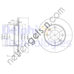 DELPHI BG3653 ARKA FREN AYNASI PARTNER II - BERLINGO II TU5JP4(1,6 16V)-DV6(1,6HDI) P1007-P307-C2-C3-C4-SARA PICAS  PEUGEOT-CITROEN BİNEK FREN DİSKİ