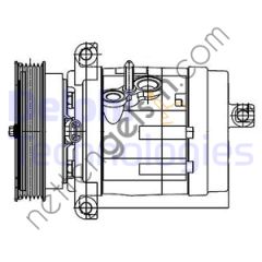 DELPHI TSP0155984 KLIMA KOMPRESORU CHEVROLET CAPTIVA 3,2 2006> OPEL ANTARA 3,2 2007>  CHEVROLET BİNEK KLİMA KOMPRESÖRÜ