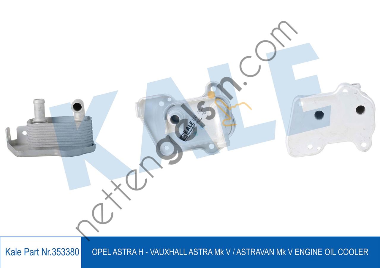 KALE 353380 YAG SOGUTUCUSU ASTRA H Z17DTH  OPEL BİNEK MOTOR YAĞ SOĞUTUCU