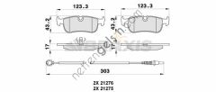 BRAXIS AB0275 ARKA FREN BALATASI P806 EVASION 2.0 / 1.9 SVTD / 2.1SRTD / SVTD (ARKA DISKLI FREN)  PEUGEOT-CITROEN BİNEK FREN BALATASI