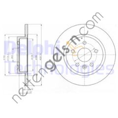 DELPHI BG4199C FREN DISKI (CIFTLI PAKET) - BOYALI ARKA CHEVROLET CRUZE/ OPEL ASTRA-MOKKA / VAUXHALL ASTRA-MOKKA  OPEL BİNEK FREN DİSKİ