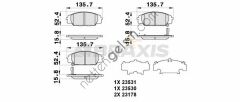 BRAXIS AB0282 ON FREN BALATASI HONDA CIVIC VI 2.0 TYPE-R 01-11 S2000 00->  HONDA BİNEK FREN BALATASI