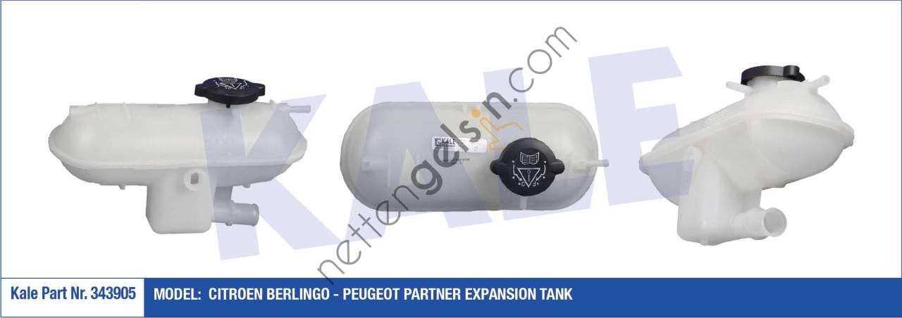 KALE 343905 RADYATOR YEDEK SU DEPOSU PARTNER BERLINGO < 03 KAPAKLI  PEUGEOT-CITROEN BİNEK YEDEK SU DEPOSU