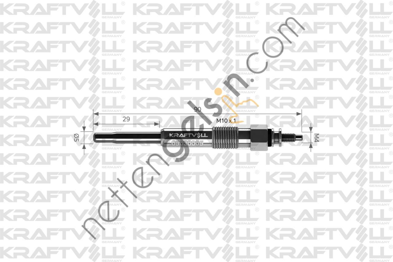 KRAFTVOLL 05030005 KIZDIRMA BUJISI 11V PARTNER-BERLINGO-TATA TRANSPORTER (DV8) (250202020)  PEUGEOT-CITROEN BİNEK BUJİ
