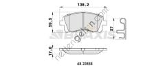 BRAXIS AB0288 ON FREN BALATASI SUBARU FORESTER 2.0-2.0T (97-02)-LEGACY II 2.5I 4WD (96-99)  SUBARU BİNEK FREN BALATASI