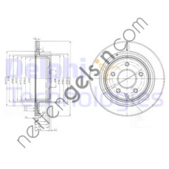 DELPHI BG3765C FREN DISKI ARKA KOLEOS 08> / 300ZX 03> QASHQAI 07> X-TRAIL 01>13 LEAF 10> HAVALI 292mm  RENAULT BİNEK FREN DİSKİ