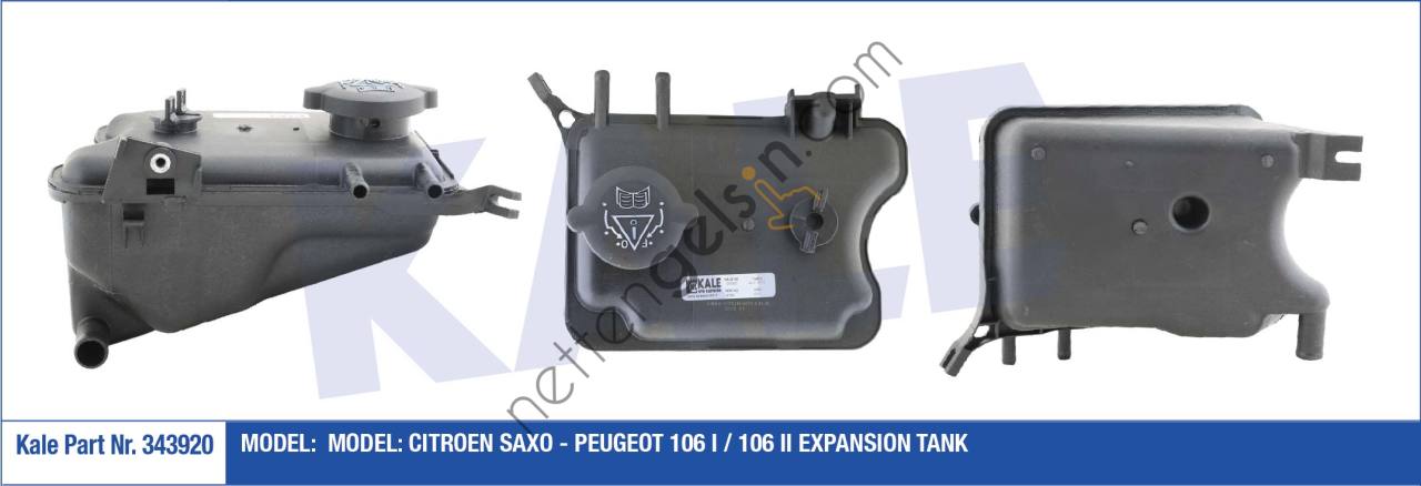 KALE 343920 RADYATOR YEDEK SU DEPOSU SAXO P106 TUD5 (1,5DIZEL) KAPAKLI  PEUGEOT-CITROEN BİNEK YEDEK SU DEPOSU