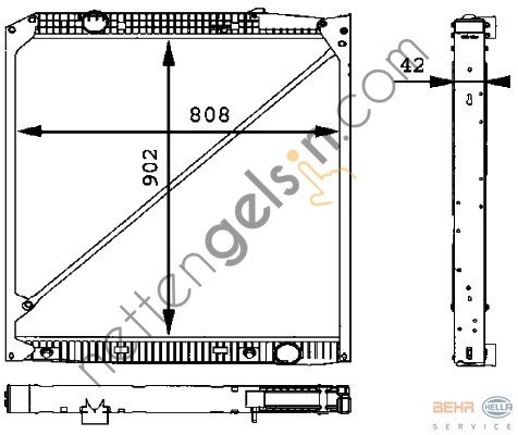 BEHR CR669000P RADYATÖR ACTROS 33.36/33.40/41.40 ŞANTİYE TİP > A9425001003 MERCEDES