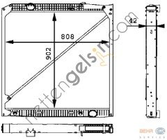 BEHR CR669000P RADYATÖR ACTROS 33.36/33.40/41.40 ŞANTİYE TİP > A9425001003 MERCEDES