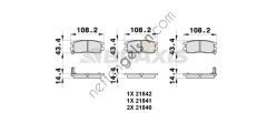 BRAXIS AB0295 ARKA FREN BALATASI PAJERO 2.4 2.5 TDI 2.8D 90>00 FISLI  MITSUBISHI BİNEK FREN BALATASI