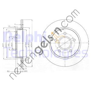 DELPHI BG3896 ARKA FREN AYNASI FOCUS CMAX 1,6 1,6TI 10 / 03> FOCUS CMAX 1,8 15 JANT 10 / 03>  FORD BİNEK FREN DİSKİ