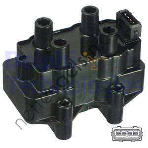 DELPHI GN10488-12B1 ATESLEME BOBINI XSARA COUPE VTS P306 GTI P306 YM GTI ZX XU10J4RS (2,0 16V) TK NOKTA ENJEKSIYONLU  PEUGEOT-CITROEN BİNEK ATEŞLEME BOBİNİ