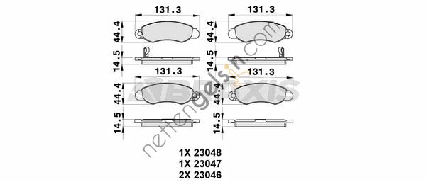 BRAXIS AB0303 ON FREN BALATASI SWIFT II 1.0I (89 05) SWIFT 1.3 (3.89 12.03) JUST 1.3 (95 03)  SUZUKI BİNEK FREN BALATASI