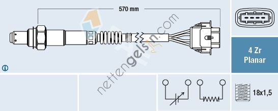 FAE FA:77154 OKSİJEN SENSÖRÜ OPEL AST.G/COR.C 10XE-12XE-14XEP 855355 OPEL