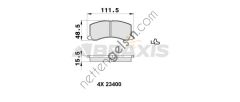 BRAXIS AB0317 ON FREN BALATASI SUZUKI BALENO  SUZUKI BİNEK FREN BALATASI