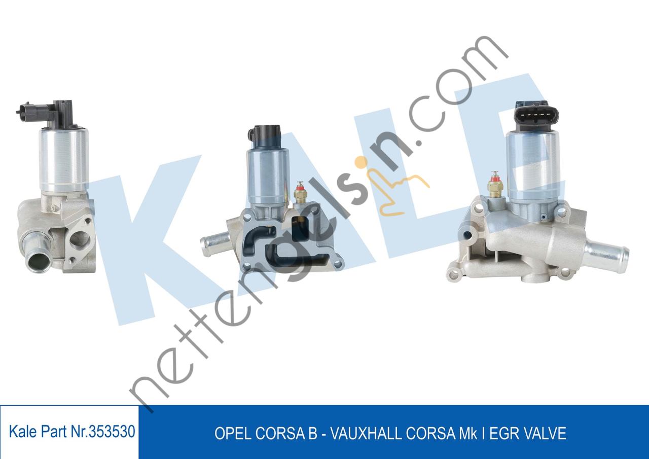 KALE 353530 EGR VALFI CORSA B 1,2I 16V BENZ, X12XE (5 PIN KARE SOKET)  OPEL BİNEK EGR VALFİ