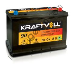 KRAFTVOLL 18010015 AKU 12V 90 AH N70 (306×173×225) TAM KAPALI   AKÜ BİNEK AKÜ