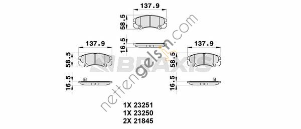 BRAXIS AB0325 ON FREN BALATASI FRONTERA B  OPEL BİNEK FREN BALATASI