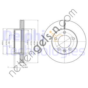 DELPHI BG4328 FREN DISKI HAVALI ON MASTER III 10-> &sol; MOVANO B 10-> &sol; NAVARA 2014-> NV400 10-> (302mm) 2.3 DCI  RENAULT BİNEK FREN DİSKİ