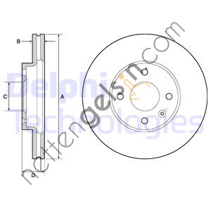 DELPHI BG4671C ON FREN DISK AYNASI CHEVROLET AVEO T300 1,2I  CHEVROLET BİNEK FREN DİSKİ