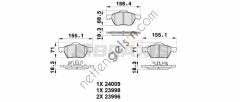 BRAXIS AB0340 ON FREN BALATASI AVENSIS VVT I 97>00  TOYOTA BİNEK FREN BALATASI