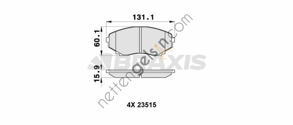 BRAXIS AB0341 ON FREN BALATASI MAZDA MPVII  MAZDA BİNEK FREN BALATASI