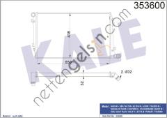 KALE 353600 MOTOR SU RADYATORU (BRAZING - 650X446X32) CADDY PASSAT GOLF JETTA OCTAVIA TOURAN SUPERB 1,9 / 2,0TDI CFHC 04>13  VW-AUDI-SEAT-SKODA BİNEK MOTOR SU RADYATORU