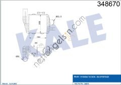 KALE 348670 TURBO RADYATORU TUCSON 2,0 CRDI 2004>2010 SPORTAGE 2,0 CRDI 2004>  KIA BİNEK TURBO RADYATÖRÜ