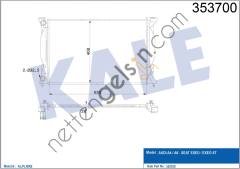 KALE 353700 MOTOR RADYATORU MANUEL A4 3,0 / Q 00>09 EXEO 09>14  VW-AUDI-SEAT-SKODA BİNEK MOTOR SU RADYATORU