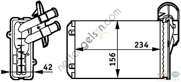 BEHR AH19000S KALORİFER RADYATÖRÜ VW POLO HB.POLO CLS(AH19000S) 1H1819031A VW