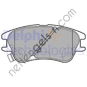 DELPHI LP2062 ON FREN BALATASI ATOS 1,0I 08/01-> ABS LI ATOS PRIME 1.0I (08/01-);ATOS PRIME 1,1 06/03->  HYUNDAI BİNEK FREN BALATASI