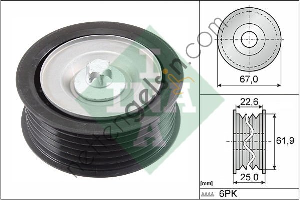 INA 532086610 KAYIS GERGI RULMANI (KANALLI) W203 05>07 CL203 05>08 W204 07>14 W211 05>08 W212 09>13 W221 06>13 R171 05>11 VIANO W639 07> VITO W639 07> SPRINTER 06>  MERCEDES BİNEK V KAYIŞ GERGİ RULMANI