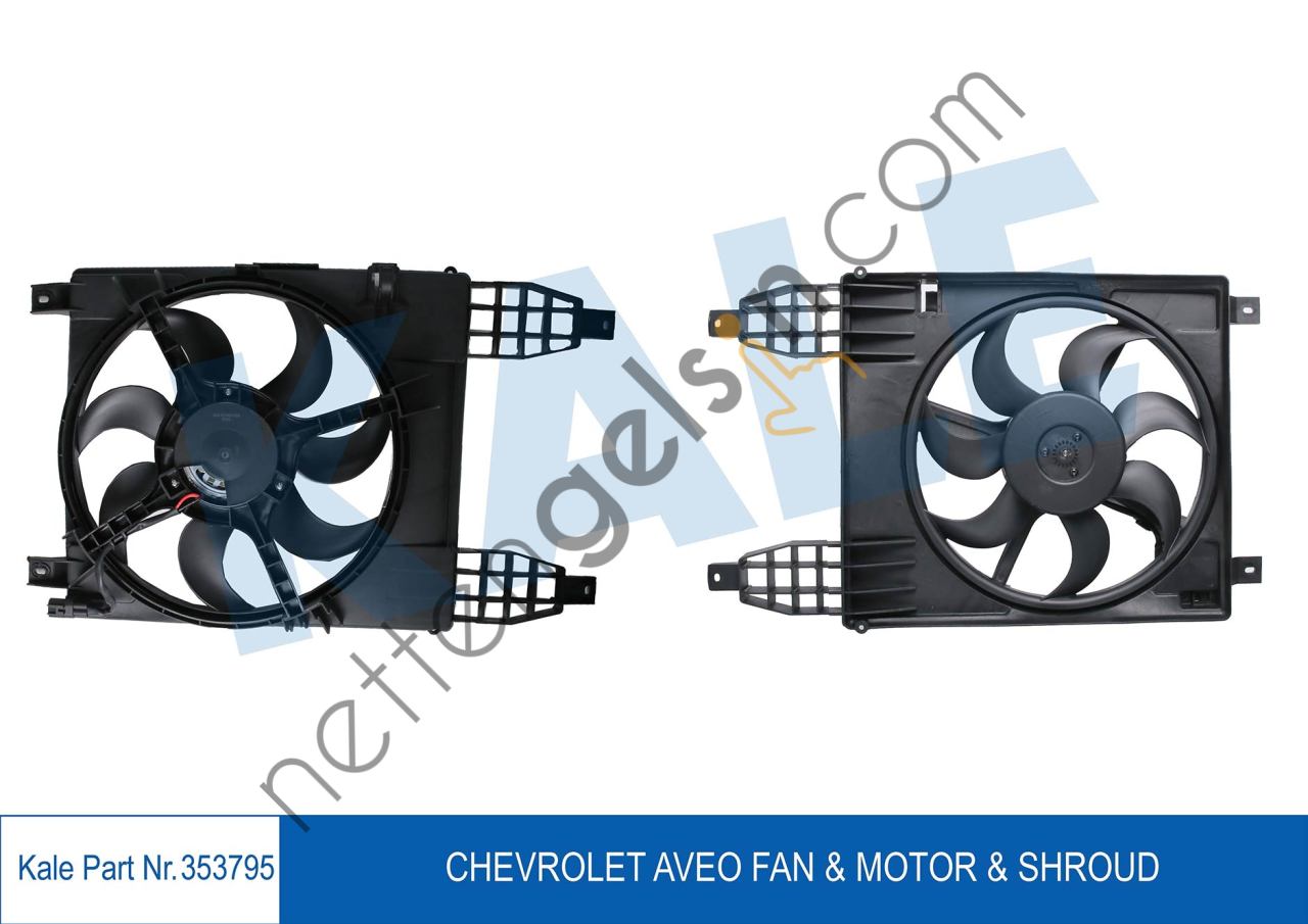 KALE 353795 RADYATOR FANI MOTORU KOMPLE AVEO T250  CHEVROLET BİNEK FAN MOTORU