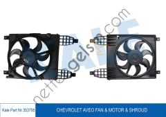 KALE 353795 RADYATOR FANI MOTORU KOMPLE AVEO T250  CHEVROLET BİNEK FAN MOTORU