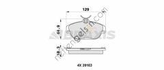 BRAXIS AB0363 ON FREN BALATASI VOLVO S90 2.9 V90 2.9 740 2.0 2.3 2.4 940 2.0 2.3 97> 01 V90 97>98 960 2.0 2.985>92  VOLVO BİNEK FREN BALATASI