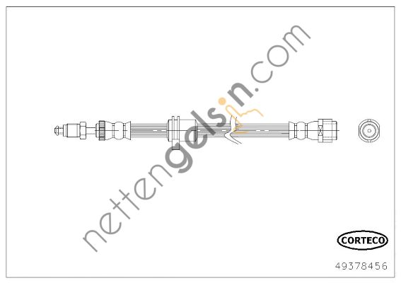 CORTECO 49378456 ON FREN HORTUMU MINI F55 F56 F57 360mm  MINI BİNEK FREN HORTUMU