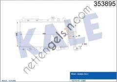 KALE 353895 MOTOR SU RADYATORU CR V 96>01 OTOMATIK VITES (658X350X26)  HONDA BİNEK MOTOR SU RADYATORU