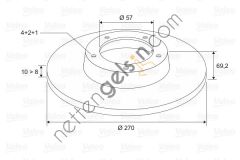 VALEO 186565 ARKA FREN DISKI (4 BIJON) VECTRA B 1,6I 16V 1,7 TD 1,8I 16V 95 >  OPEL BİNEK FREN DİSKİ