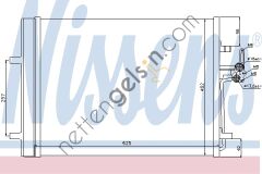 NISSENS 940044 KLİMA RADYATÖRÜ FREELANDER II 2.0 TD4 / EVOQUE LR000566 LAND ROVER