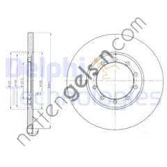 DELPHI BG4075 ARKA FREN DISK AYNASI TRANSIT V347 2,2TDCI / 2,4TDCI / 3,2TDCI 06>14 A,CEKER+ABSLI  FORD BİNEK FREN DİSKİ