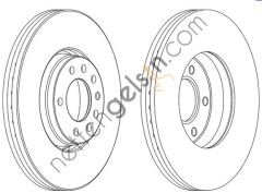FERODO DDF1261 ON FREN DISKI (5 BIJON) ASTRA G / H ZAFIRA B CORSA D CORSA E ZAFIRA B ADAM  OPEL BİNEK FREN DİSKİ