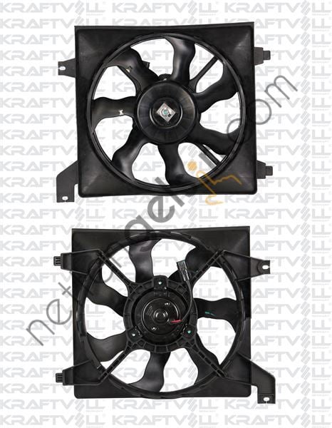 KRAFTVOLL 08120055 RADYATOR FANI KOMPLE HYUNDAI ACCENT ERA 1.4 1.6 BENZINLI 2006-2011 (CIFT FANLI)  HYUNDAI BİNEK FAN MOTORU