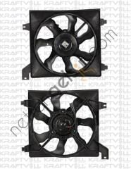 KRAFTVOLL 08120055 RADYATOR FANI KOMPLE HYUNDAI ACCENT ERA 1.4 1.6 BENZINLI 2006-2011 (CIFT FANLI)  HYUNDAI BİNEK FAN MOTORU