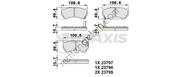 BRAXIS AB0391 ON FREN BALATASI SUZUKI BALENO  SUZUKI BİNEK FREN BALATASI